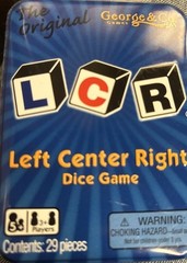 LCR® Left Center Right™ Dice Game – Blue Tin