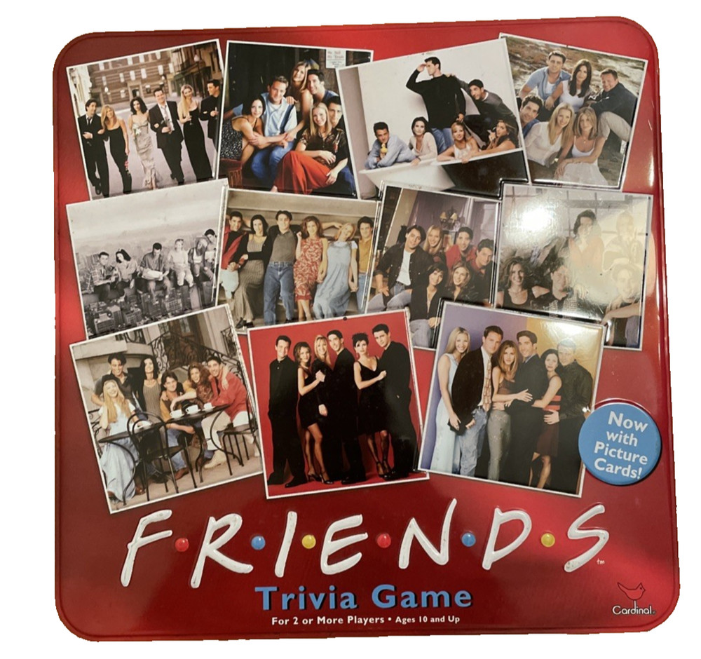 FRIENDS TV Show Trivia Board Game Red Tin Box 2003 NEW SEALED Never Opened