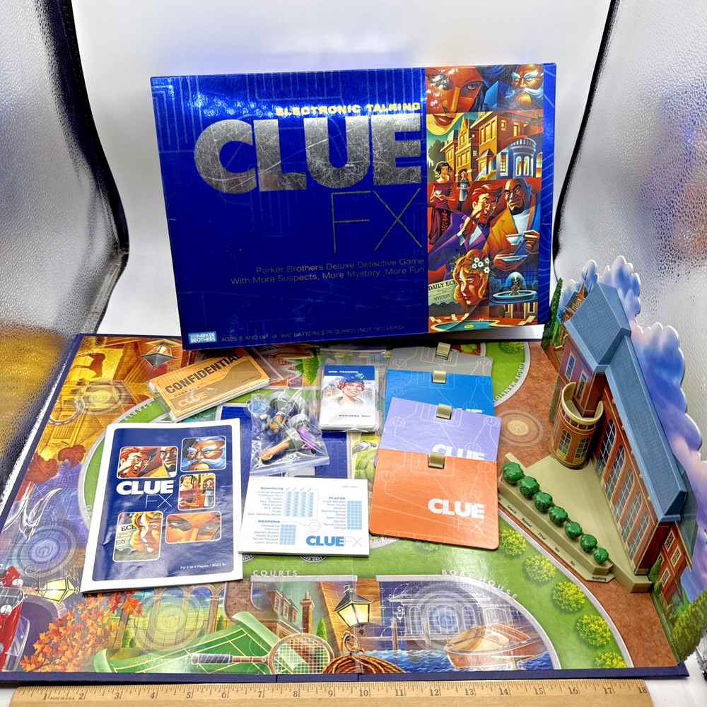 CLUE FX Electronic Talking Board Game 2003 Parker Bros COMPLETE