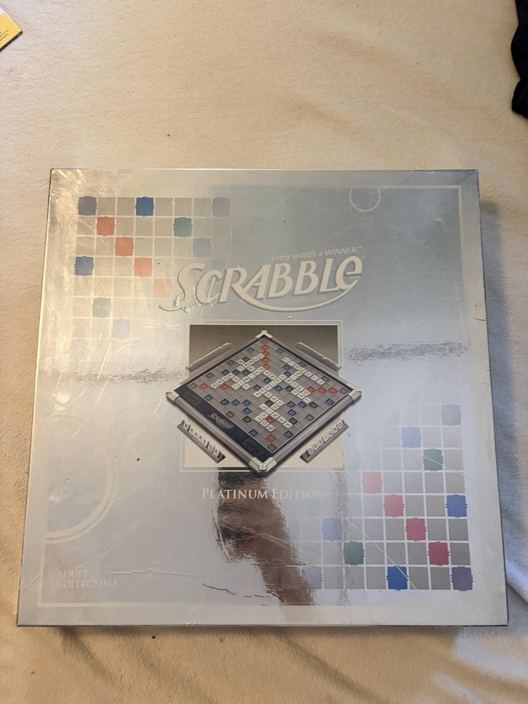 Scrabble Platinum Edition with Rotating Base 2010 Adult Collectible Board Game