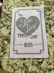 I Love Lucy Trivia Game! Still In Original Box. Hard To find. Board Is Split