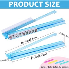Multicolored Acrylic Mahjong Racks with Pushers and Tile Holders American Style