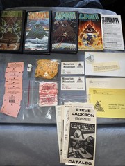 Illuminati Steve Jackson Games w/ Expansions 1 ,2 & 3 (1982-1983)