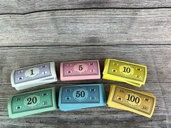1998 Monopoly Deluxe Edition Replacement Parts Play Money Cash Pre-owned