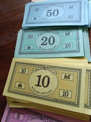 1995 Monopoly Deluxe Edition Replacement Parts Play Money Cash Dollars Huge Lot