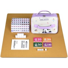 Compact Mahjong Set with 144 Melamine Tiles, Travel Bag & Mat – Complete Game