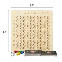 2 in 1 Wooden Montessori Multiplication Addition Board Game Montessori Toy