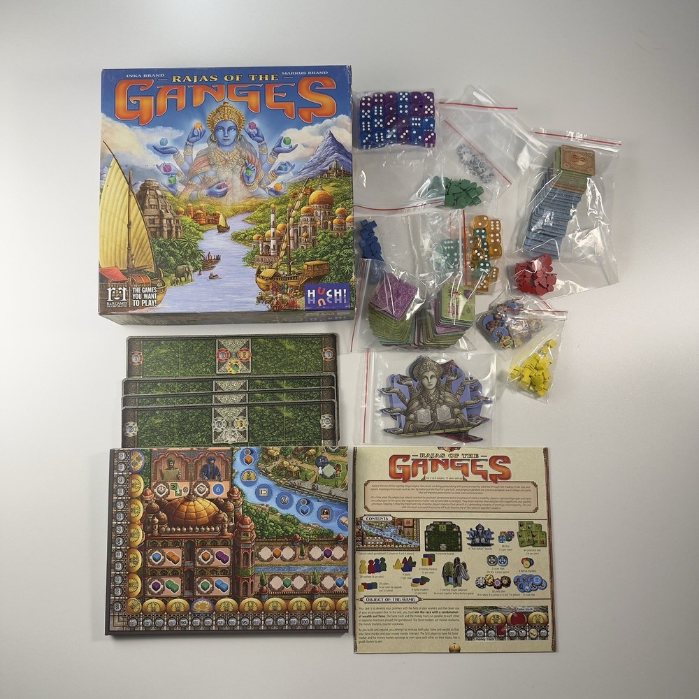 Rajas Of The Ganges Board Game 2018 Huch R&R Games Complete