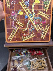 Game Gallery 12 Classic Games in Wooden Storage House, Styles May Vary