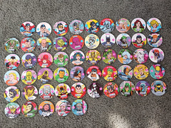 1993 Skybox Skycaps Complete 54 POGS Set Batman superman Flash Joker