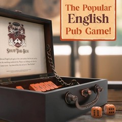 Front Porch Classics, Circa Shut the Box, Wooden 9 Number Dice Game with Case fo