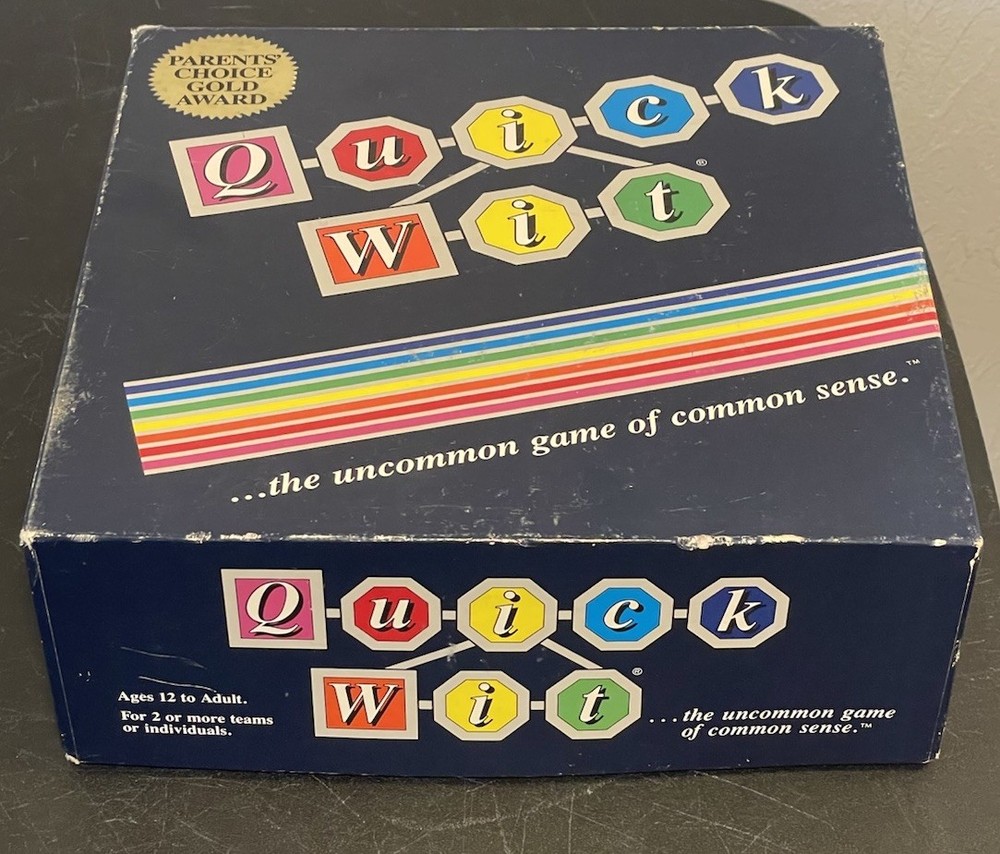 Quick Wit: The Uncommon Game Of Common Sense Vintage Board Game Family Fun