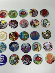 Vintage POGs, Milk Caps Lot, Horror, Monsters, Skulls, USED, 55, See Description