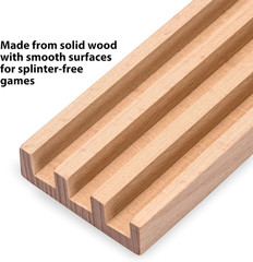 Yellow Mountain Imports Domino Accessories Combo – 10” Beechwood Racks (Set of 4