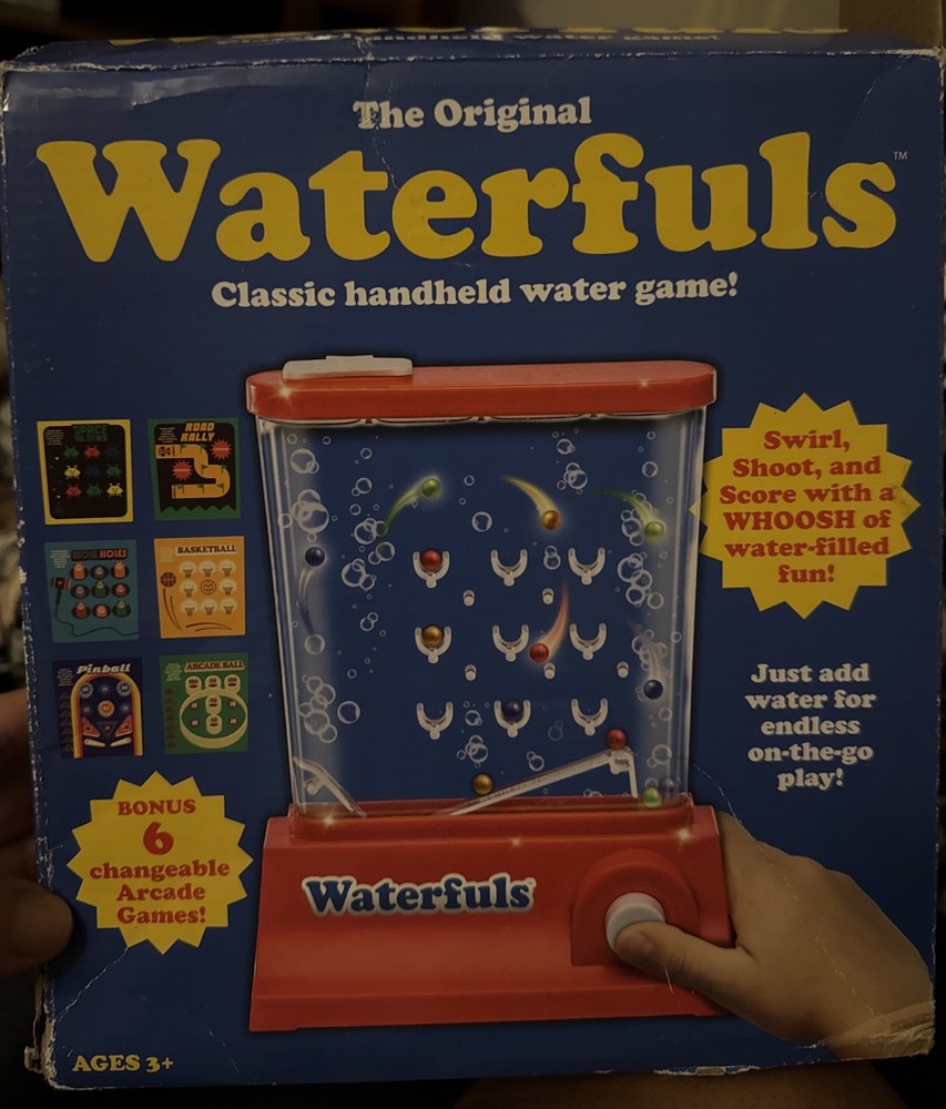 Original Waterfuls Classic Handheld Water Game – 6 Interchangeable Back Panels