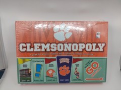 NEW CLEMSON UNIVERSITY Clemsonopoly Monopoly Board Game 2-5 Players: Ages 8+