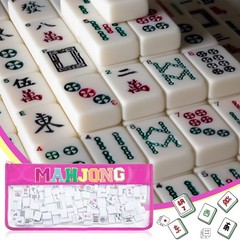1 PCS Mahjong Bag – Empty Mahjong Tiles Bag Only with Zippered & Letters, Cas…