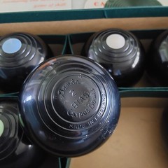 Vintage Boxed Set B&A Banda Carpet Bowls Indoor Bowling Game Ships from USA READ
