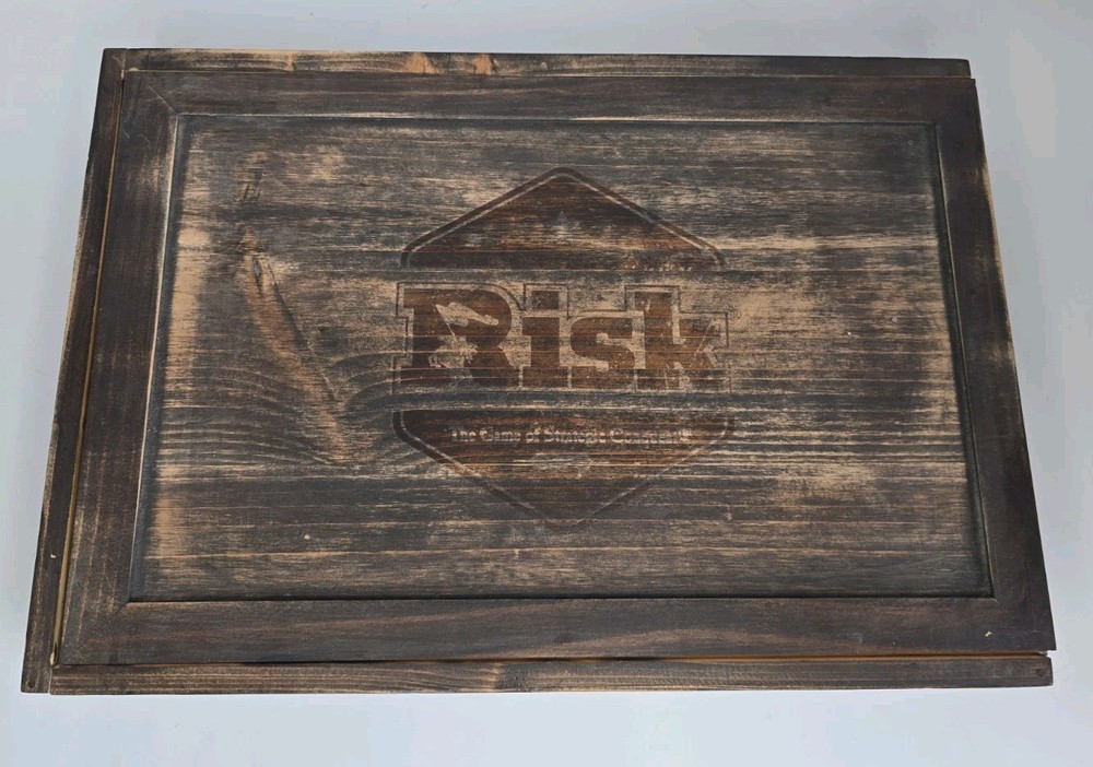 2017 Hasbro Risk Vintage Bookshelf Edition Complete Wooden Strategy Board Game