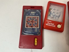 4 Vintage Travel Games Trouble Checkers Pocket Waterfuls