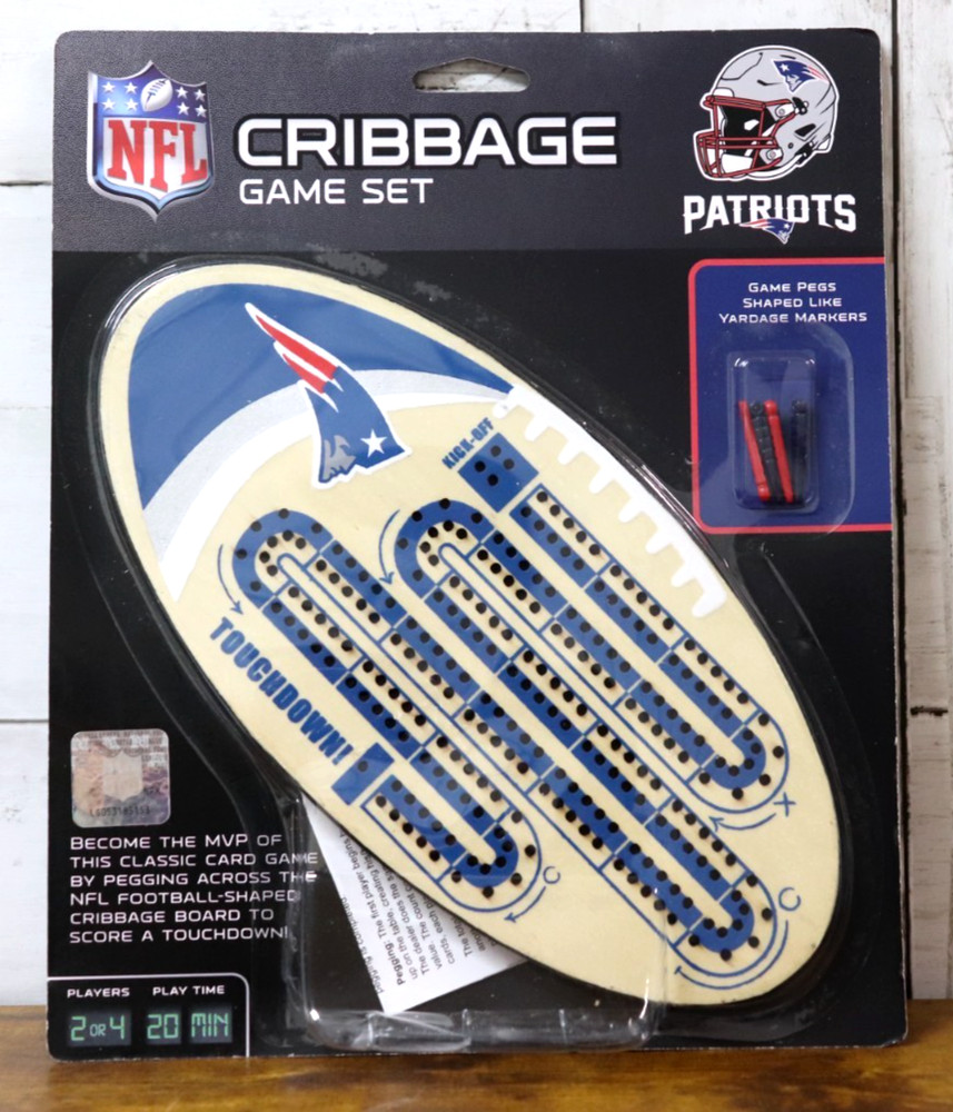 Masterpieces Unisex Adult NFL Cribbage Game – New England Patriots Fan Set