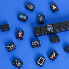 American Mahjong Tiles (1.2”,Tiles Only), 166 Mahjong Tile Set with Black Color