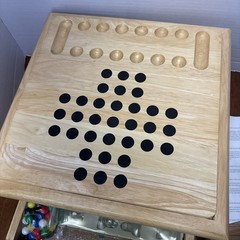 Cardinal 2002 GAME HOUSE 10 Classic Games WOOD Boards & Box Chess Checkers Pachi