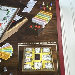 MONOPOLY and Clue Deluxe Vintage 2 in 1 Wood Game Collection, SEALED BRAND NEW