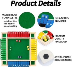 Portable Shut The Box Game – Engaging Math Fun for Home, Classroom & Parties