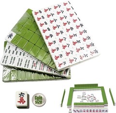 Mini Chinese Mahjong Set – 144Pcs Traditional Travel Game with Case, Portable Sm