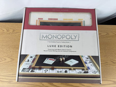 Monopoly Luxe Edition Solid Maple Wood Cabinet Premium WS Game Company Open Box
