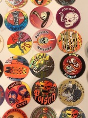 ALL Poison Lot of Pogs Skull 8 Ball + 2 Metal Slammers 90s Retro Nostalgia Rare