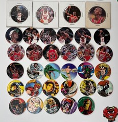 90 ’s POG Collection – Lot of 350-400 POGs & Slammers Iron Man Michael Jordan