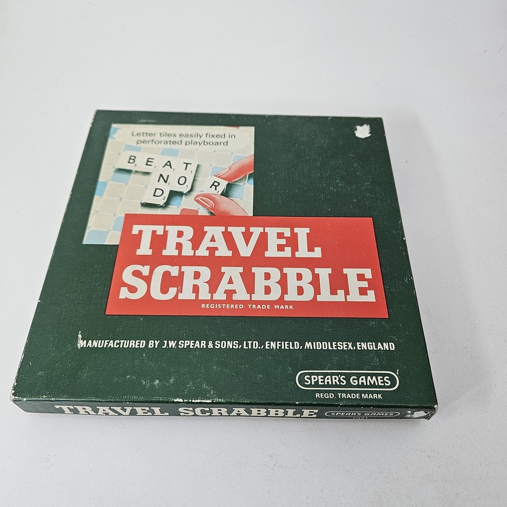 Vintage Travel Scrabble Board Game by Spear’s Games – Complete w/ Tiles & Rules