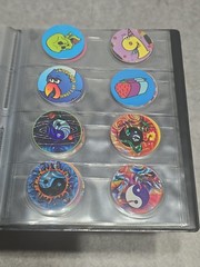 Vintage Pogs Milk Caps 90’s Lot 64 Pieces Mixed Collection in Binder Sleeves