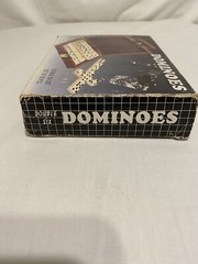 Double Six Dominoes Original Box in Lined Case with Clasp 7.5 x 5.5″