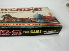 PACHISI Board Game Tiger Cover Classic Game of India Vtg PARCHEESI Complete