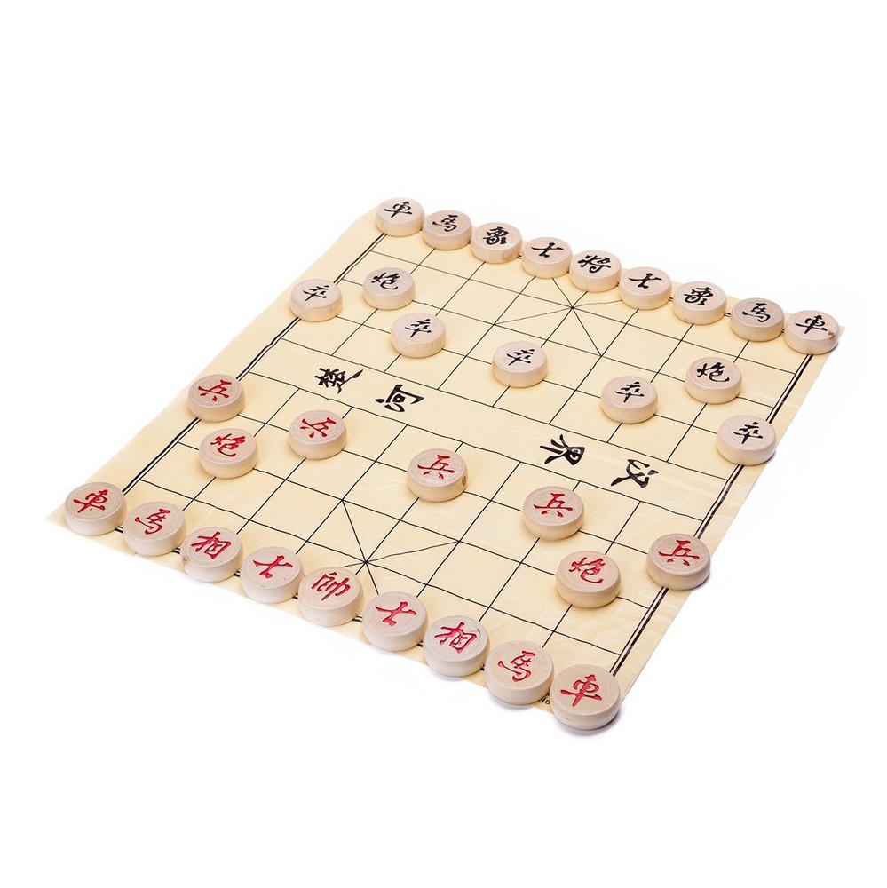Traditional Xiang Qi Wooden Chinese Chess Checker Game 1.35″