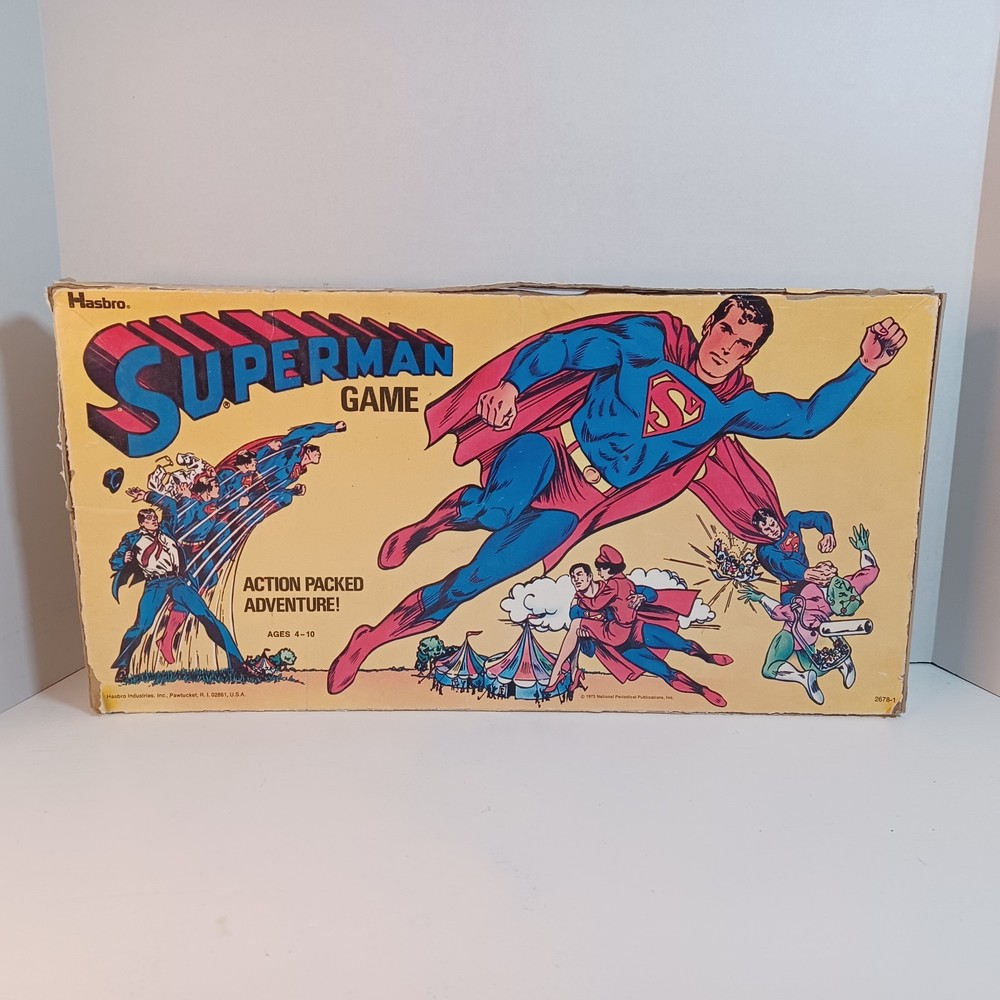 Rare Vintage SUPERMAN Action Packed Adventure GAME Hasbro 1973 In Original Box