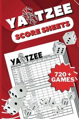 Score Pads for Yahtzee : Large Print 6X9 Yahtzee Score Sheets 720+ Games for Sco