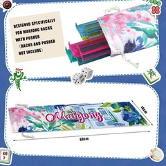 Empty Mahjong Bags Set for Tiles and Racks 24x13x4.7 Inch American Mahjong Ca…
