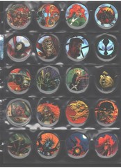 COMPLETE “SPAWN” 1995 CANADA GAMES 70 pc. Pog set & 8 slammers (in pog sheets)