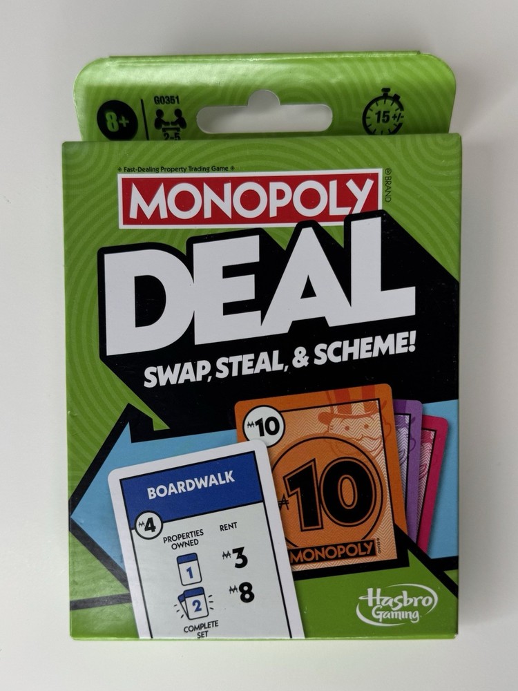 Monopoly Deal Card Game, Quick-Playing Family Card Game for 2-5 Players New!