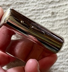 Vtg Portable Dominoes Set Metal Pieces Compact Case Touchstone Merchandise Group