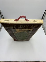 Vintage Mid Century Gold Cup Brand Table Tennis Set Ping Pong Halex Balls