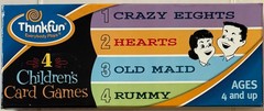 Thinkfun 4 Children’s Card Game Crazy Eighties -Old Maids-Rummy-Hearts 2002