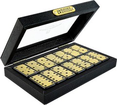Metal Surface Dominoes Set Double 6 for Adults and Kids – Classic 28Pieces Go…