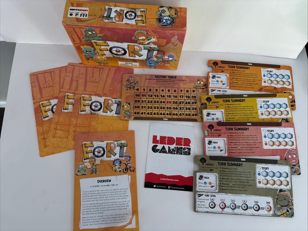 Fort – Strategy Card Board Game by Leder Games – Missing Parts – Free Shipping