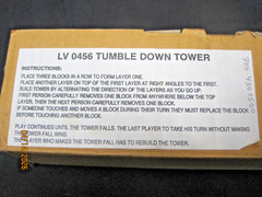 Tumbling Down Tower Game Towers Colored Blocks 21 Age 6+ MIB