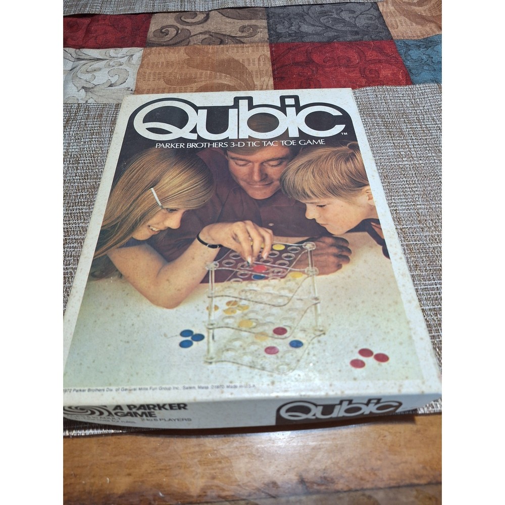 1972 Parker Brothers Qubic 3D Tic Tac Toe Game No. 401 Complete in Box CIB